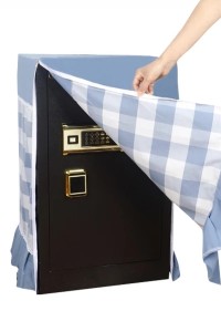 Design Safe Cover Cover Home Shelf Cover Cover Checkered Fabric Bookshelf Dust Cover Audio Cover Cover SPS002 detail view-1